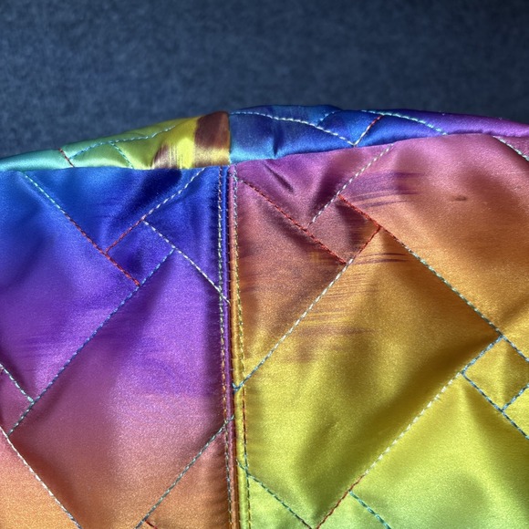 Kurt Geiger New London Nylon Shopper Rainbow Tote Bag Travel Bag - Picture 6 of 12